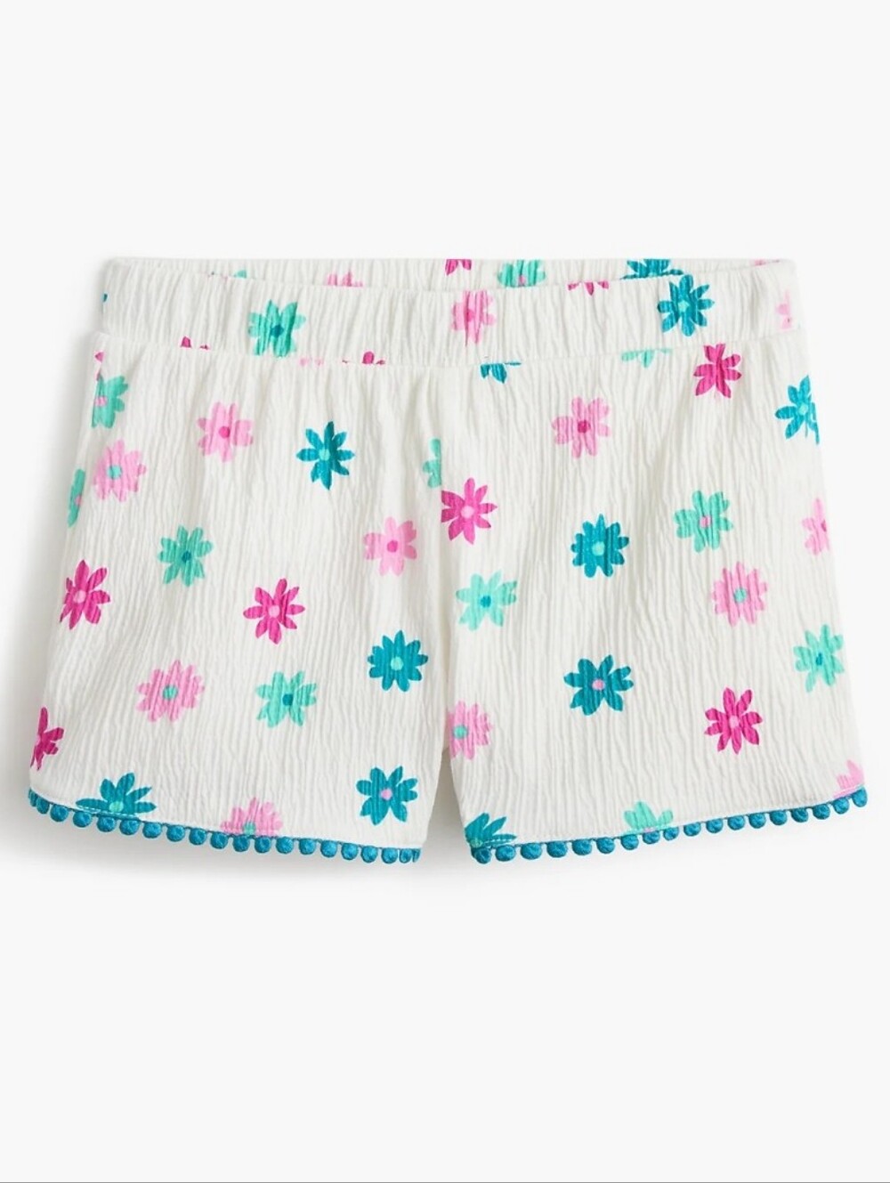 J.Crew Factory Girls' floral crinkle-knit short